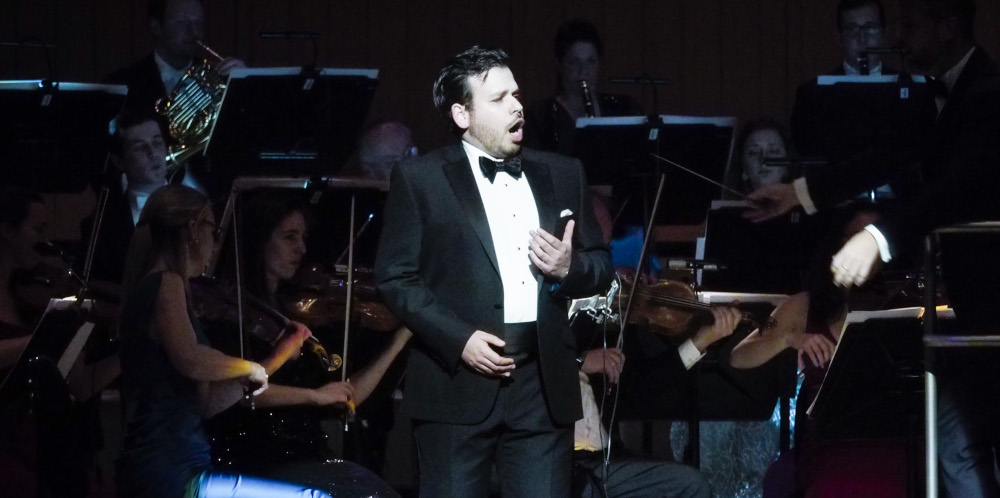 Luis Gomes singing with Royal Northern Sinfonia in Hall One Sage Gateshead